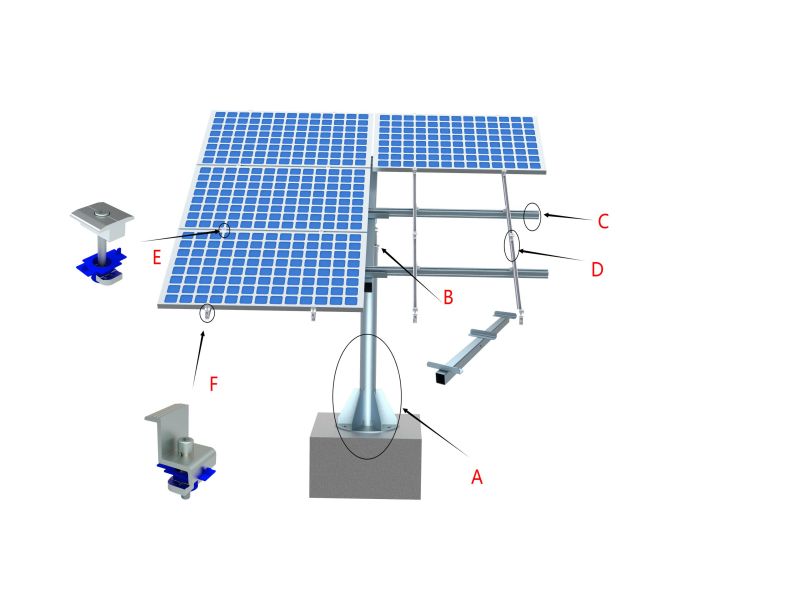 太陽光発電単柱地上設置システム