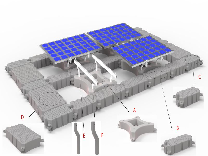 水上太陽光発電架台システム