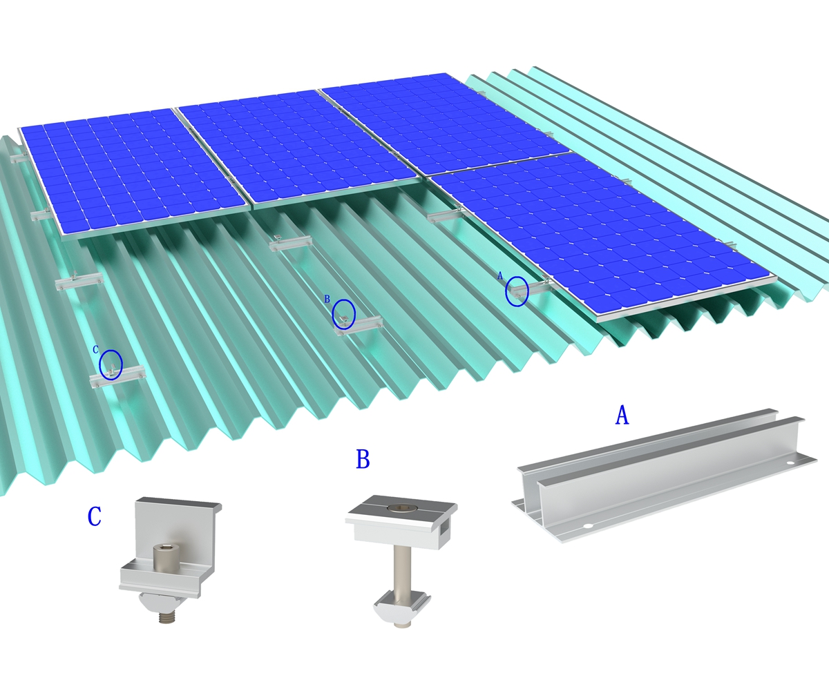 無レール屋根太陽光発電設置システム